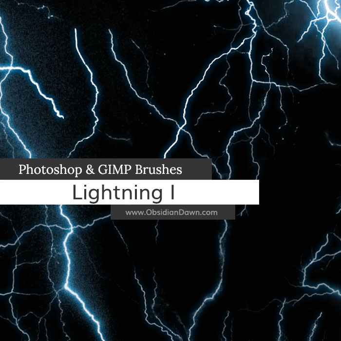 Lightning I Photoshop & GIMP Brushes | Obsidian Dawn